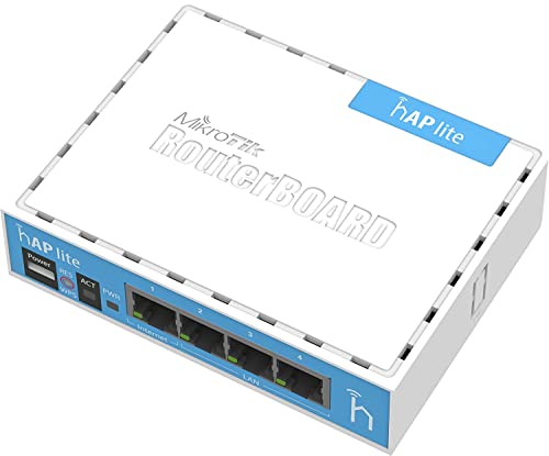 Mikrotik hAP Lite Intern, Weiß WLAN-Zugangspunkt für lokale Netze - WLAN- Zugangspunkt für lokale Netze (10,100 Mbit/s, 32 MB, QCA9531 650 MHz, 1,5 dBi, 3 W, Weiß).