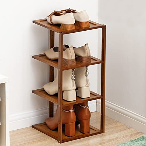 Schuhregal, vertikaler, platzsparender, stabiler Schuh-Organizer, schmaler Schuh-Organizer für den Eingangsbereich für das Wohnzimmer im Wohnheim, freistehendes Schuhregal (Primärfarbe: 27 x 25 x 127