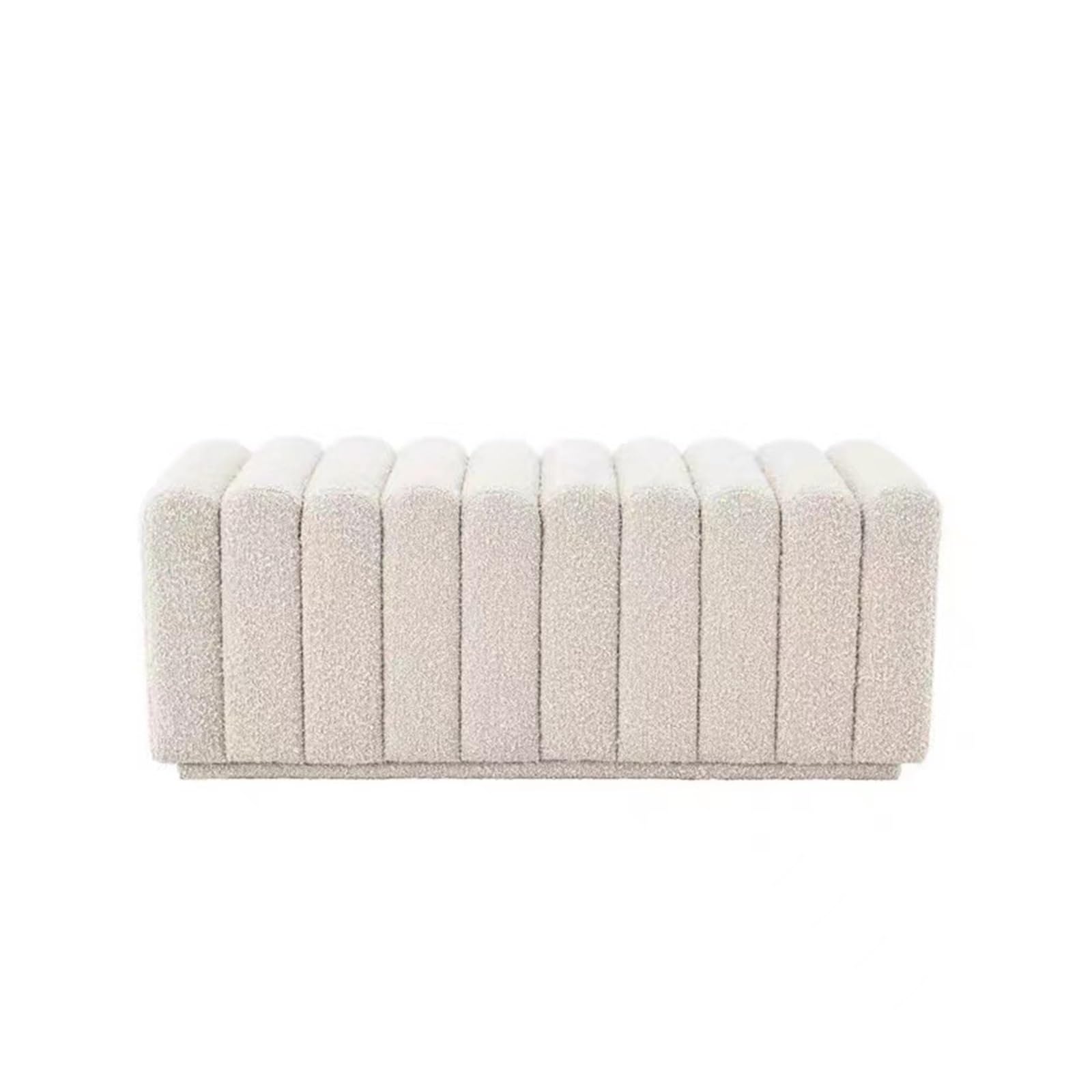 Sitzbank für Schlafzimmer Schlafzimmerbank, Bouclé-Stoffbank for Bettende und Eingangsbereich, Loveseat Ottoman-Fußhocker, Schlafzimmerbank, Schminktischbank, Innenbank Bettbank(150*50*40)