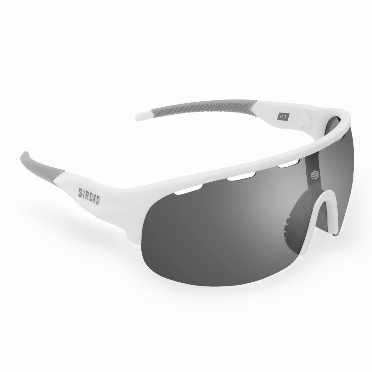 SIROKO - Selbsttönende Sportbrille für Radfahren K3 PhotoChromic Shimanami KaidoWeiß/Schwarz