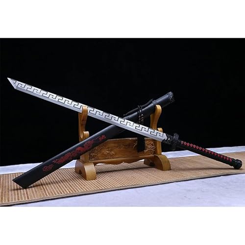 MAUXpIAO sword 43.3 in Broadsword/Sharp/Chinese Martial Arts Knife Katana Sword Real Samurai Sword Hand Forged Spring Steel scharf/A/43.3in