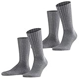 FALKE Casual Herren Socken Nelson 2er Pack, Größe:43-46;Farbe:Dark Grey (3070)