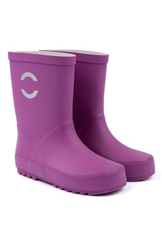 Mikk-line Gummistiefel Kinder 21 | Purple Regenstiefel Kinder Gefüttert | Gefütterte Gummistiefel Kinder | Wasserdichte Gummistiefel | Regenschuhe & Kinderstiefel