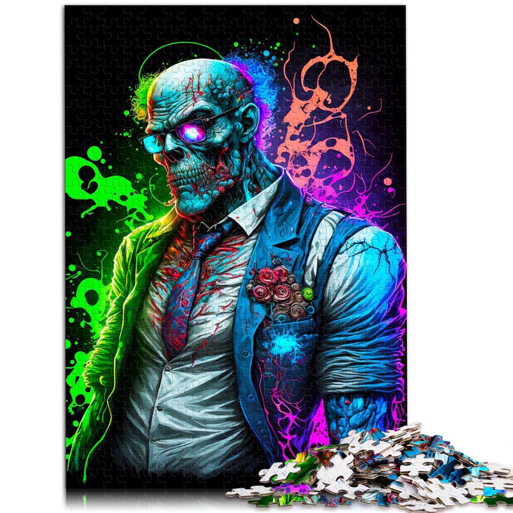 Puzzle für Puzzle Gangster-Zombie, bunt, 1000 Teile, Holzpuzzle, jedes Teil ist einzigartig – anspruchsvolles, unterhaltsames Familienspiel, 1000 Teile (50 x 75 cm)