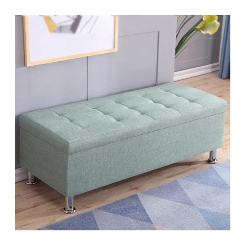 Schuhregal Rechteckiger Sofahocker, Schuhputzhocker, Nachttischhocker, multifunktionaler Aufbewahrungshocker, Hocker for Ankleidezimmer, Umkleidekabine Schuhrschrank(Lime green,150*40*40cm)