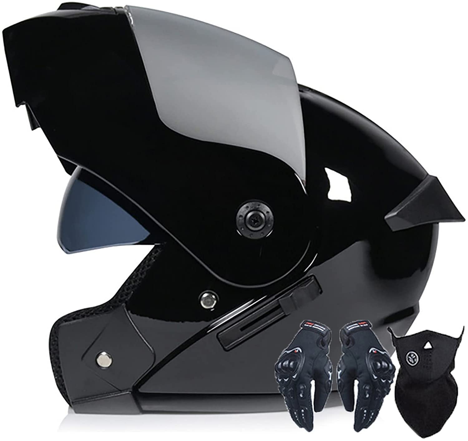 Damen Herren Motorradhelm Klapphelm Modularer Motorrad-Scooter-Integralhelm,Hochklappbarer Motorradhelm Mit Doppelvisier Sturzhelm,DOT/ECE-Zertifiziert (Color : E, Größe : M=57-58cm)