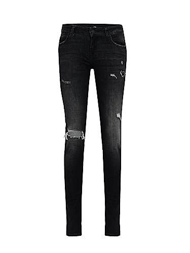 LTB Jeans Damen Jeans Nicole - Jeans Damen Slim aus Baumwollmischung Slim Denim Dunkel mit Reißverschluss Mittlere Taille - Grau