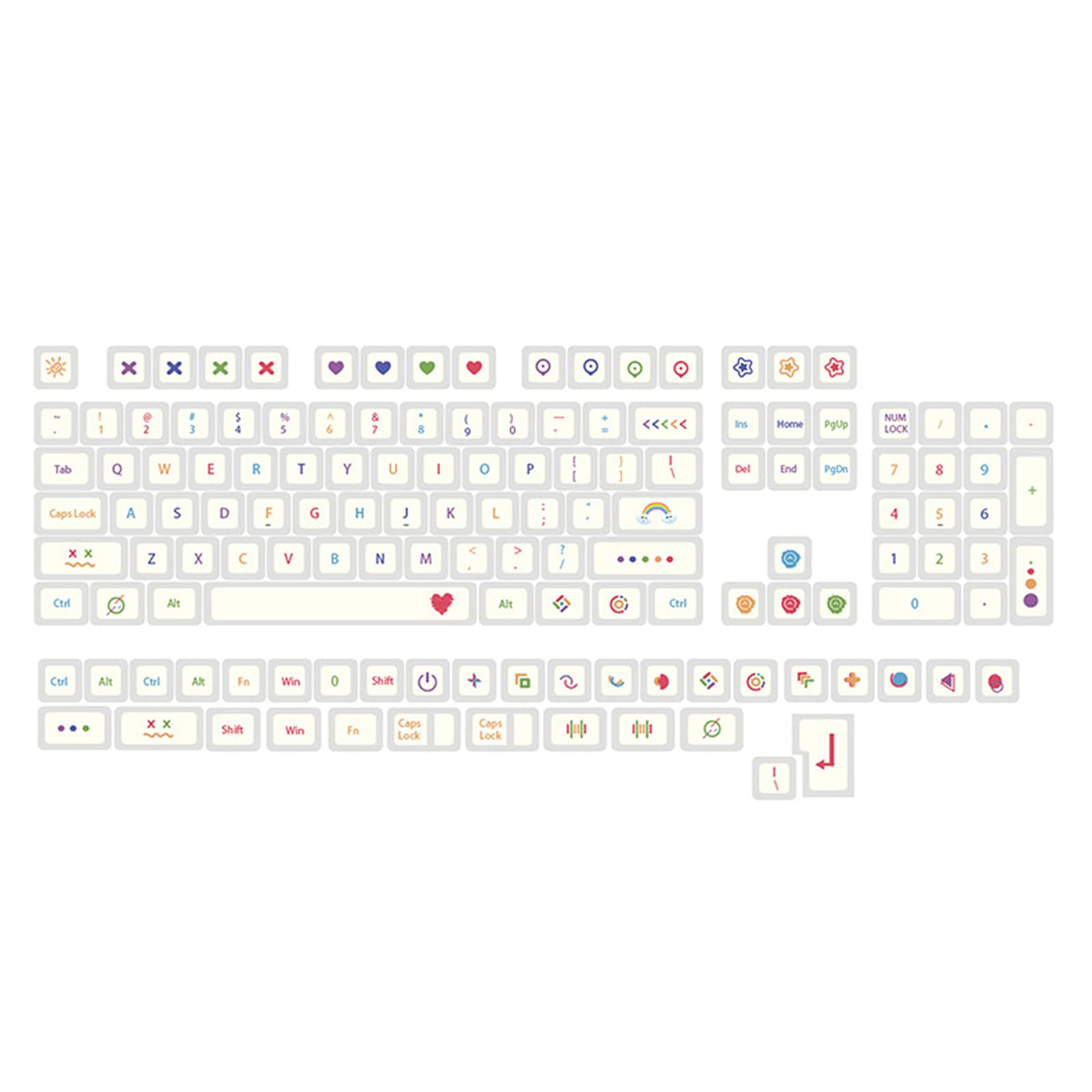 Keycaps Mechanische Tastatur, 137 Tasten, Farbstoffsublimation, für MX-Schalter, personalisierbar