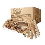 Woodlogger 20 KG Anzündholz I trockenes Anfeuerholz I premium Anmachholz I ofenfertiges Brennholz I Holz für Kaminofen, Lagerfeuer, Feuerschalen, Ofen I sauberes Grillholz I hochwertige Kaminanzünder