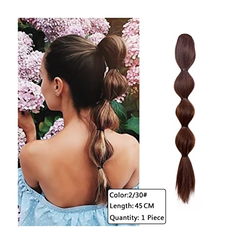 Ponytail Extension/Haarteil 1/2 Stücke for Frauen Afro Flauschige Verlängerung Klaue Clip Pferdeschwanz Haar Gerade Blase Pferdeschwanz Haarverlängerung Synthetische Blase Zöpfe Haar Pferdeschwanz Ver