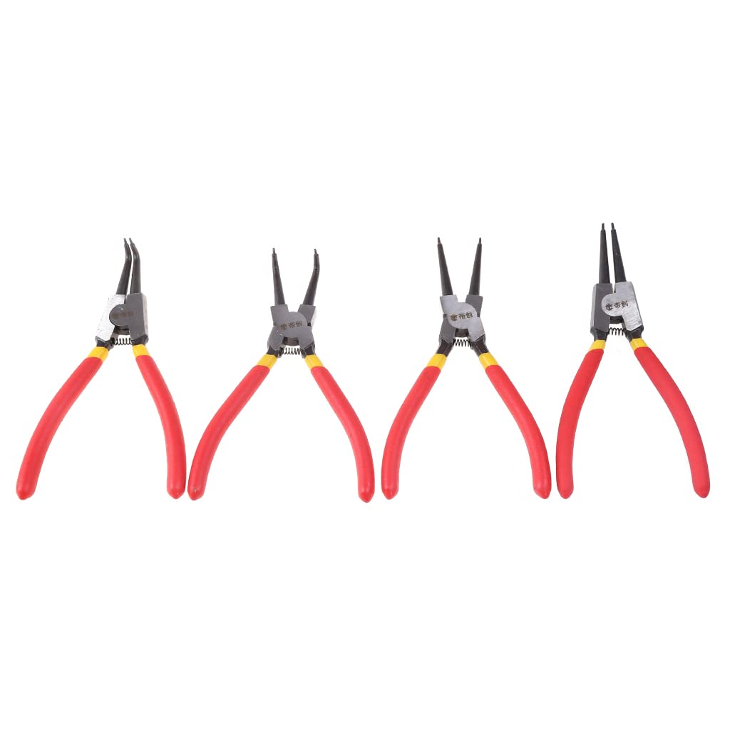 Sicherungsringzangen-Set, Kombinations-Halteklammer, Schmuckzange, interner externer Entferner, Werkzeug, 4-in-1