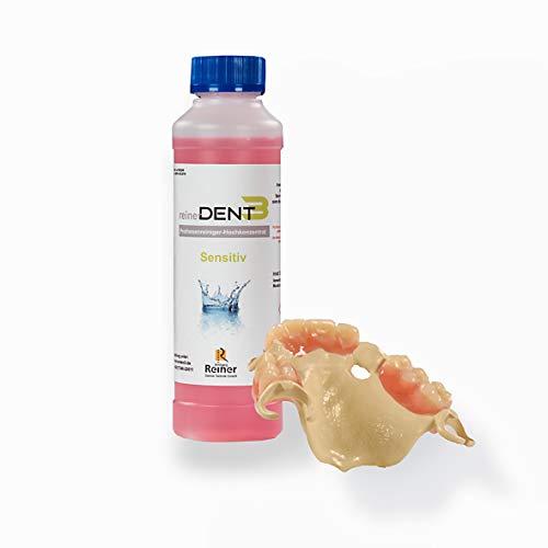 reinerDENT3 Prothesenreiniger SENSITIV XL 250ml besonders geeignet für Zahnersatz aus Materialien für Allergiker - Peek und Bio HPP