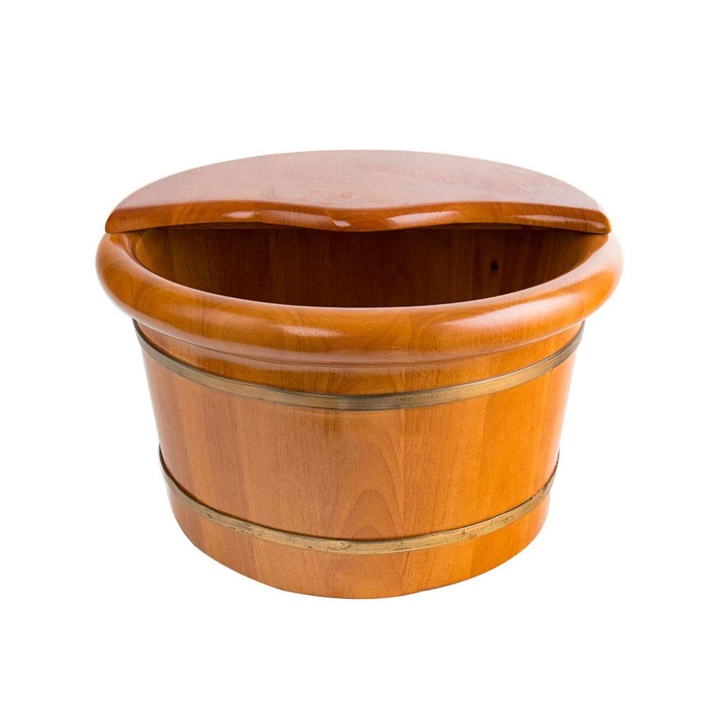 JHDDP3 Foot Bath Fussbadewanne Mit Massage Eimer aus Holz Saunakübel aus Holz Saunawanne/Fußwanne Sauna Aufgusseimer Saunaeimer Massage Fußbadekübel (Size : B)