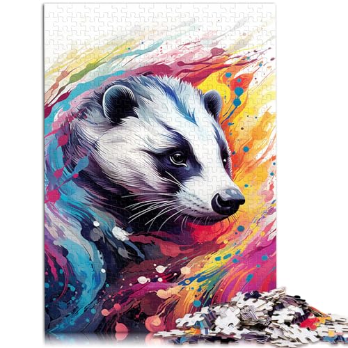 Puzzle für Tiere, Honigdachs, 1000 Teile, Puzzle für Erwachsene, Holzpuzzle, Geburtstagsgeschenk, Geschenke für oder, Wandkunst, 1000 Teile (50 x 75 cm)