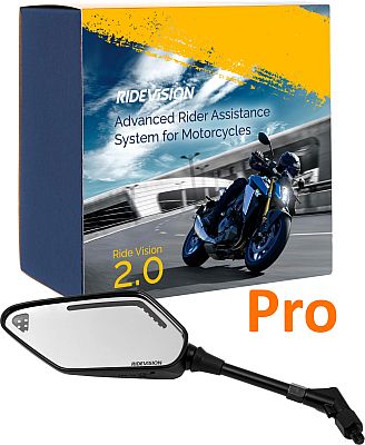 Ride Vision 2.0 Pro m. LED Spiegel, Fahrer-Assistenz-System