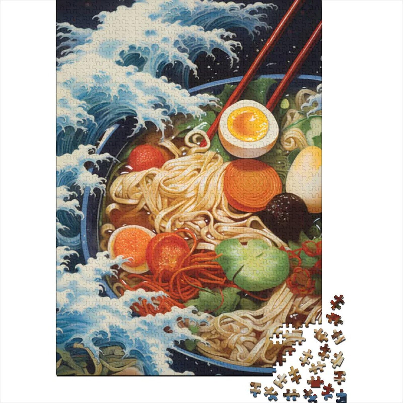 500 Puzzles für Erwachsene, 500 Teile, Japanisches Anime-Ramen-Puzzle aus Holz, Puzzles für Erwachsene und Teenager, tolle Geschenke für die ganze Familie (Größe 52 x 37 cm)