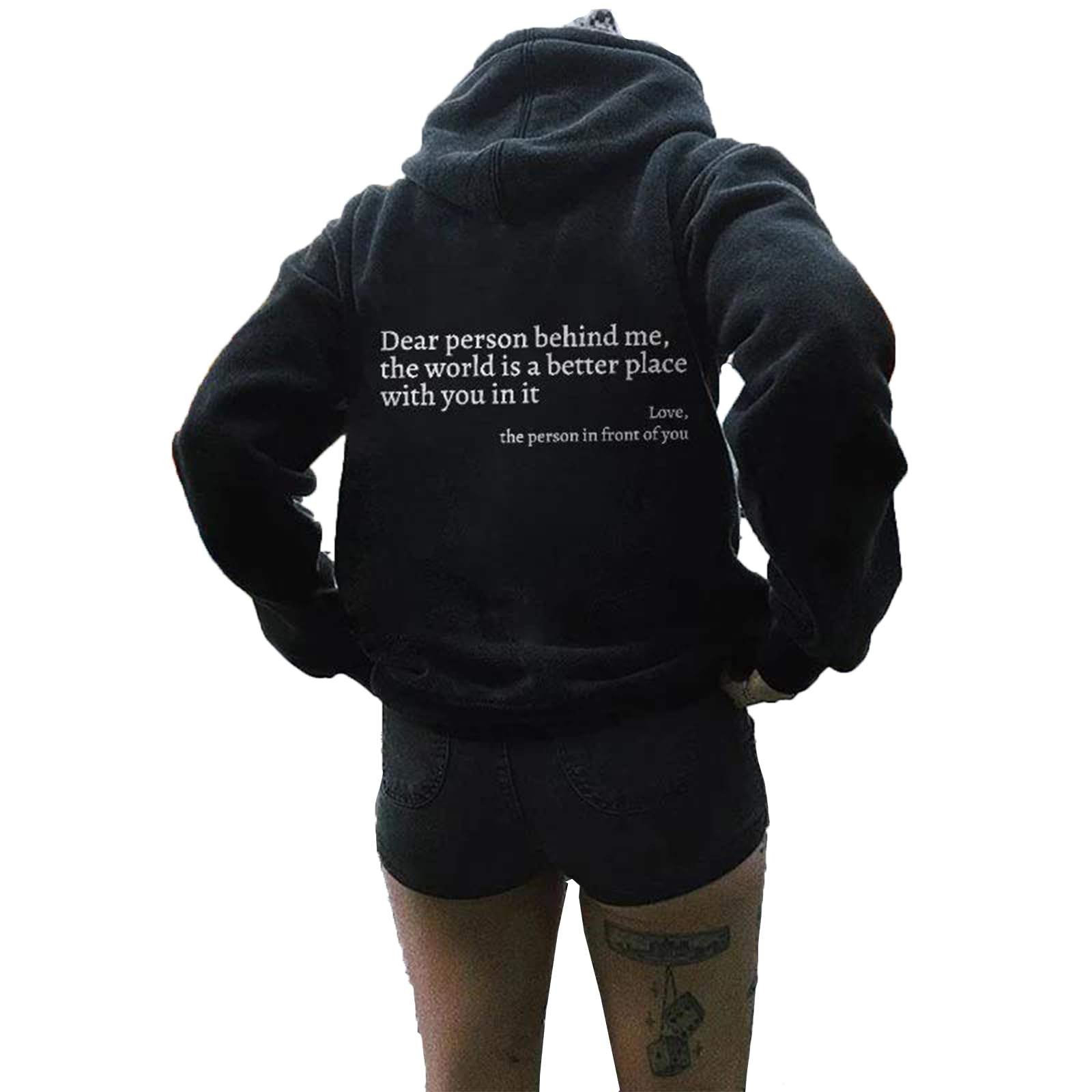 Dear Person Behind Me Hoodies, Beyond Hoodies You Are Enough Sweatshirt, Dear Person Behind Me' Sweatshirt (#2,L)