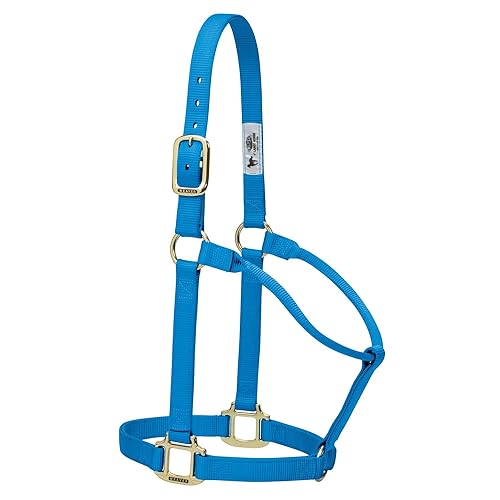 Weaver verstellbares Halfter für Kinn und Hals, Leder, n/a, Hurricane blau, Yearling Horse