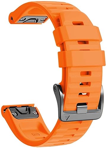 NEYENS 22 x 26 mm Armband aus Silikon für Garmin Fenix 6X 6 Pro 7 7X 5X 5 Plus 3HR 945 Schnellverschluss-Armbänder Ersatz, 26mm Fenix 5X 5XPlus, Achat