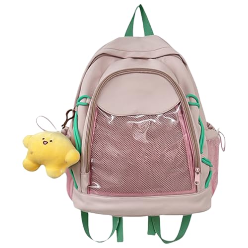 Durchsichtige Schultasche PVC Rucksack Büchertasche Großem Fassungsvermögen Lässiger Tagesrucksack Geeignet Schule