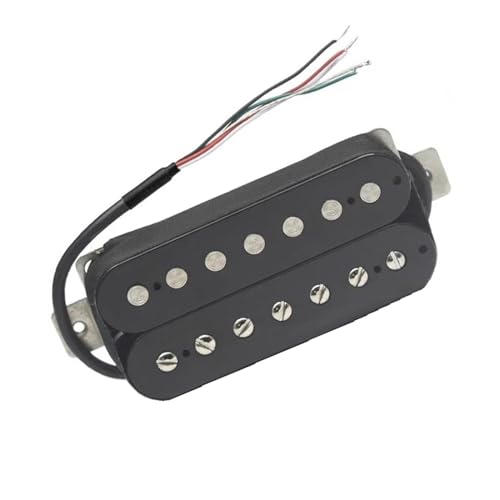 Schwarzer 7-saitiger Humbucker-Tonabnehmer für E-Gitarre, Spulenaufteilung, Gitarrenteile, weiße Kupferbasis Single-Coil-Tonabnehmer (Color : Bridge)