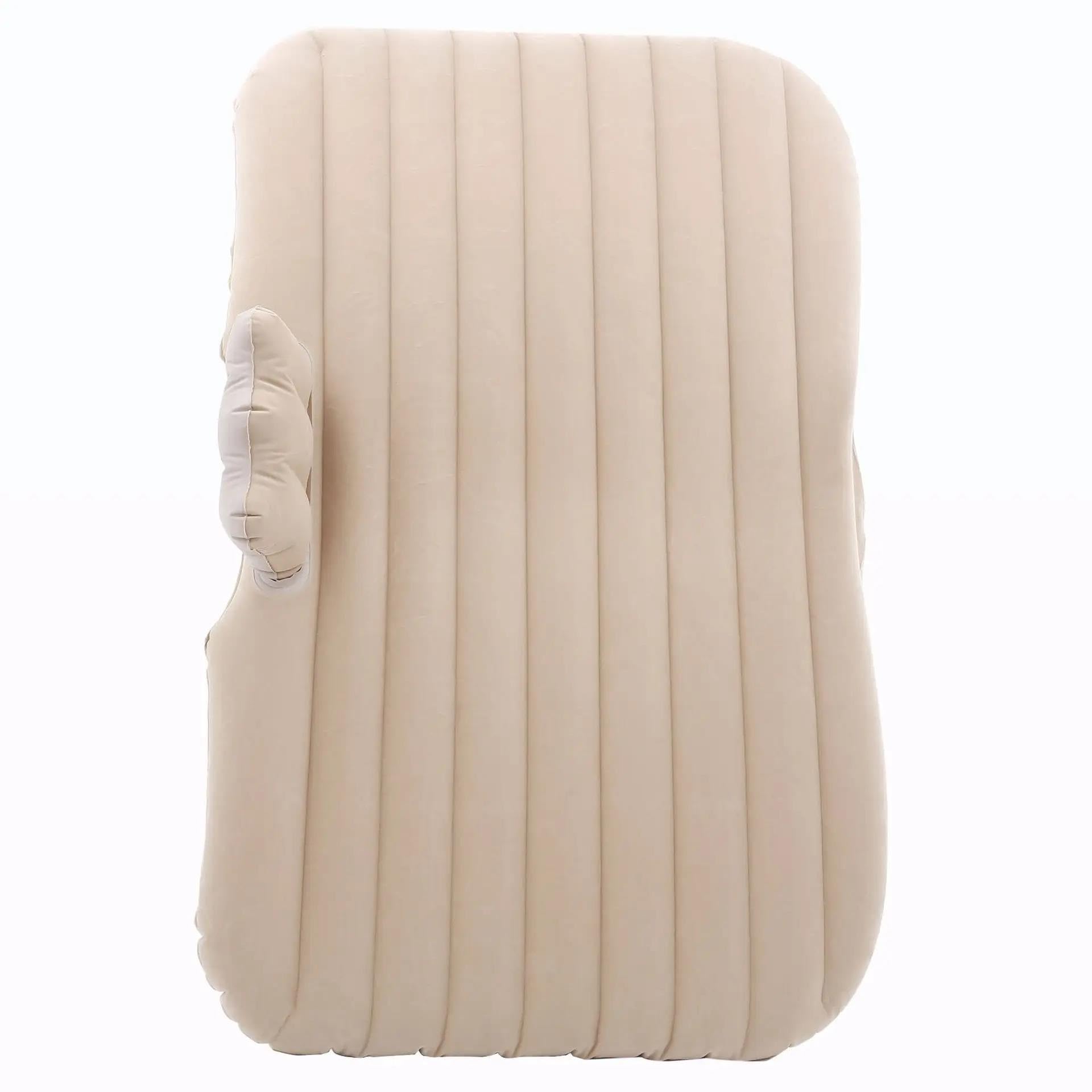 GLILAR Auto Luftmatratze Autobettmatratze Luftbett Luftmatratze Auto Aufblasbares Bett Für Reise Camping Schlafruhe Luftmatratze Rücksitz Nutzung Modifikation Autozubehör(Beige)