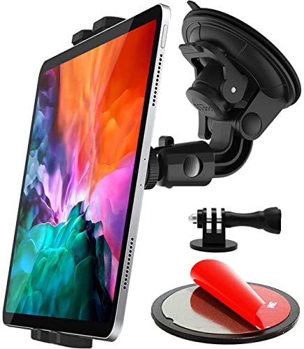 Windschutzscheibe Auto Tablet Halterung Saugnapf, Oilcan Autoscheibe Kamera Halter, Armaturenbrett Frontscheibe KFZ Kamera Handy Tablet Ständer für iPad Pro Air Mini, Galaxy, iPhone, Gopro Hero usw