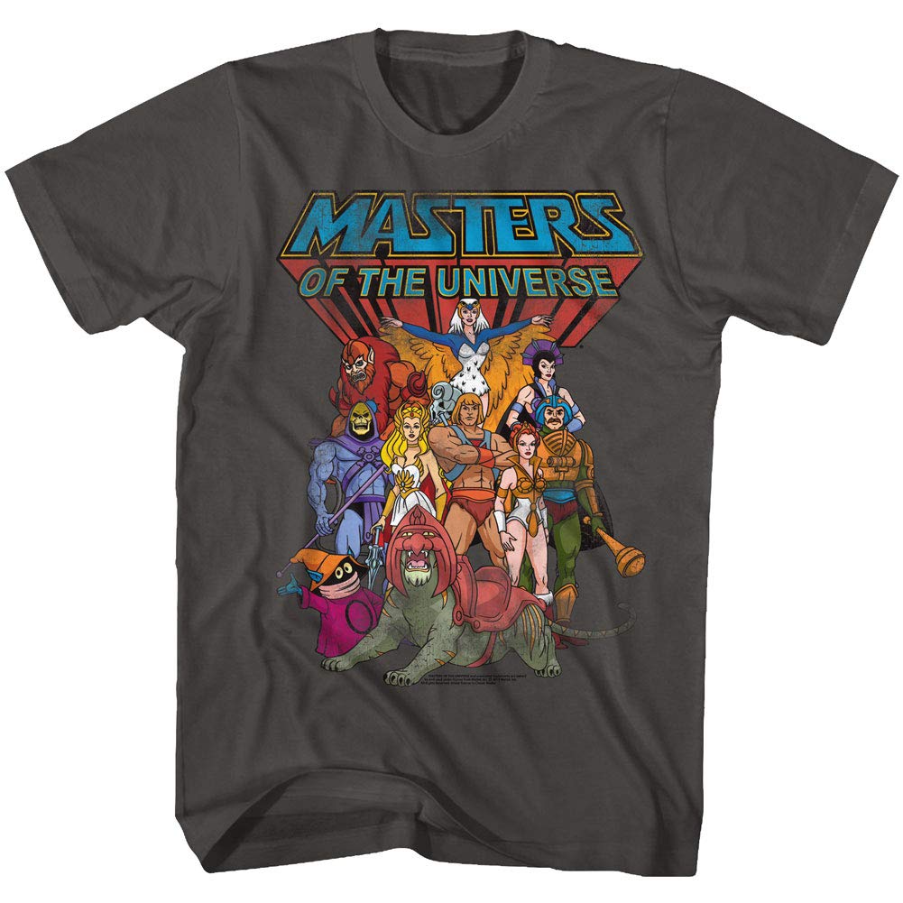 Masters of The Universe T-Shirt für Erwachsene, TV-Serie The Whole Group Gang - grau - Mittel