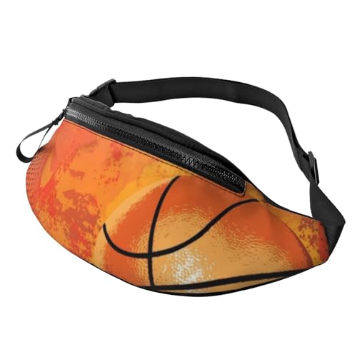 HSJFS Basketball-bedruckte Sport-Umhängetasche, lässige Brusttasche, Basketball, Einheitsgröße