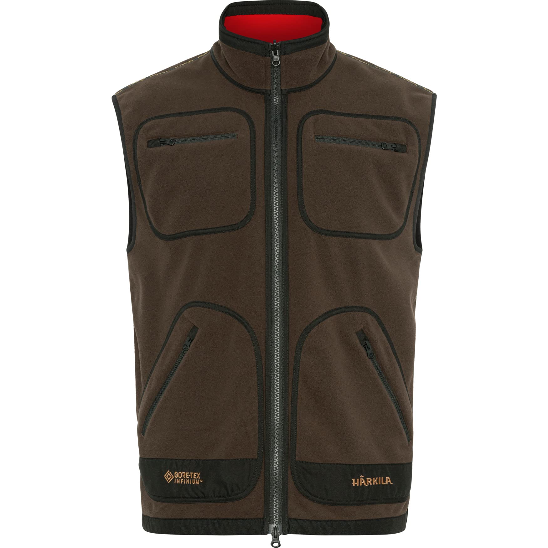 Härkila | Kamko fleece waistcoat | Professionelle Jagd Kleidung & Jagd Zubehör für Herren & Damen | Skandinavische Qualität Made to Last | Brown/Red, M