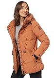 MARIKOO Damen Winter Jacke gesteppte Winterjacke Stepp warm B947 [B947-Akum-Cinnamon-Gr.L]