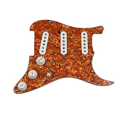 Geladenes Gitarren-Pickguard Gitarren-Pickups. SSS 6. 0s Stil Einzelne Spulen Alnico 5 Pickups 7-Wege-geladener Vorverdrahtet (Color : 10)