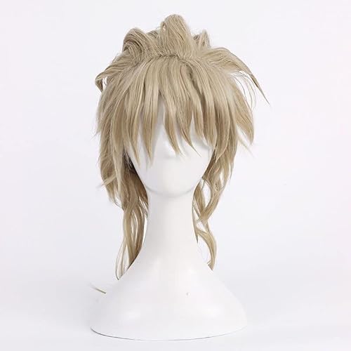 JGZGCG Dio Brando Cosplay Jojo Bizarre Adventure Cosplay Kurze Blonde Perücke Halloween Partei Rolle Spielen Haar Perücke Kappe