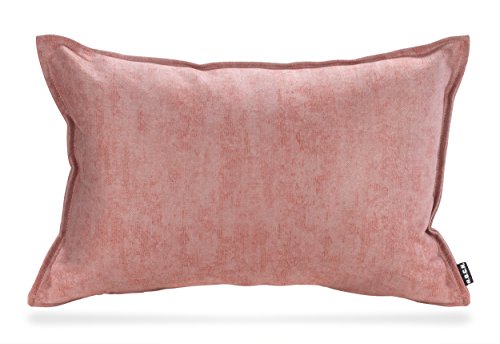 HOCK Livento-Vintage Kissen Retro Sofakissen Zierkissen (60x40cm, Marsala-rosé)