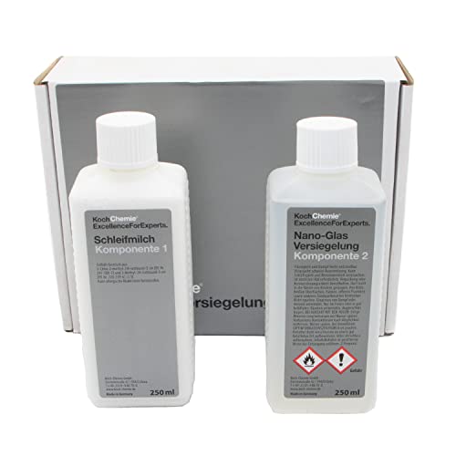 Koch Chemie Nano-Glasversiegelung, Set, 2x250ml + Koch Chemie 1K-Nano - Nano-Lackversiegelung, Set, 3tlg, SET