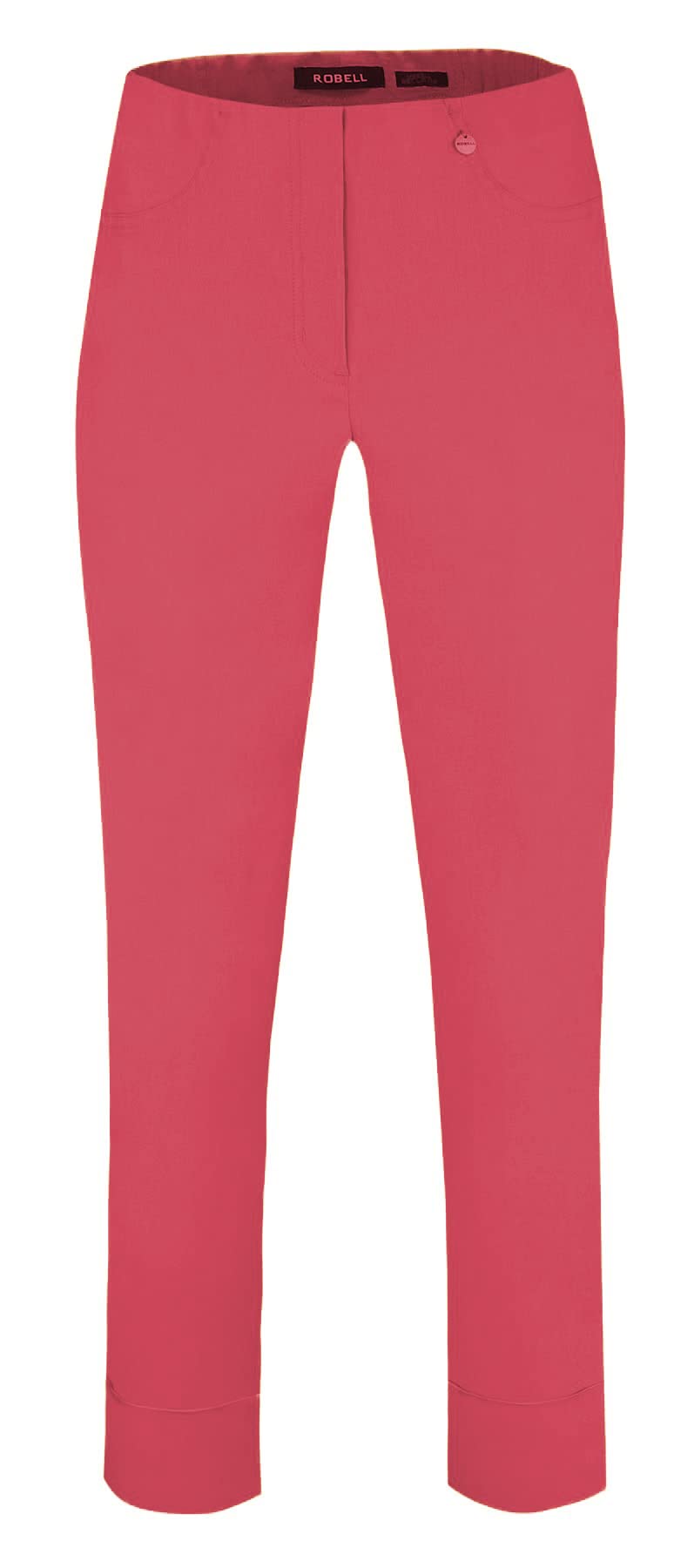 Robell-Bella09 Stretchhose mit Umschlag und Gesäßtaschen (DE/NL/SE/PL, Numerisch, 46, Regular, Regular, pink)