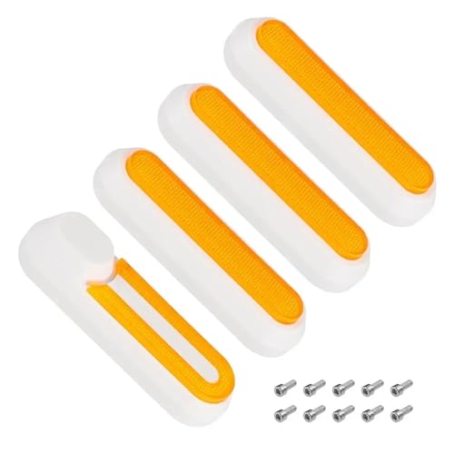 Jodriva Schutzschale for Vorderradgabel und Hinterradabdeckung, for Xiaomi, M365 Elektroroller Pro 2/Pro Sicherheitsreflektierendes Rohr Nachtreflektorteil Radabdeckung für Elektroroller(White Orange)