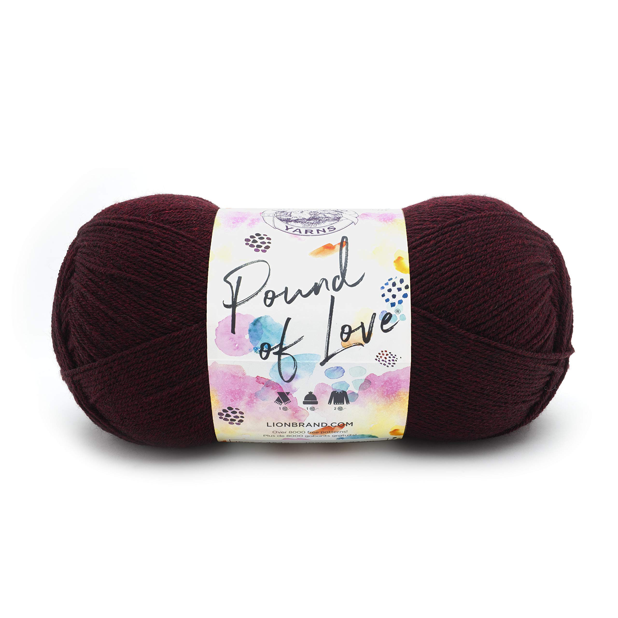 Lion 550–099B Strickgarn „Pound of Love“, Antikweiß claret