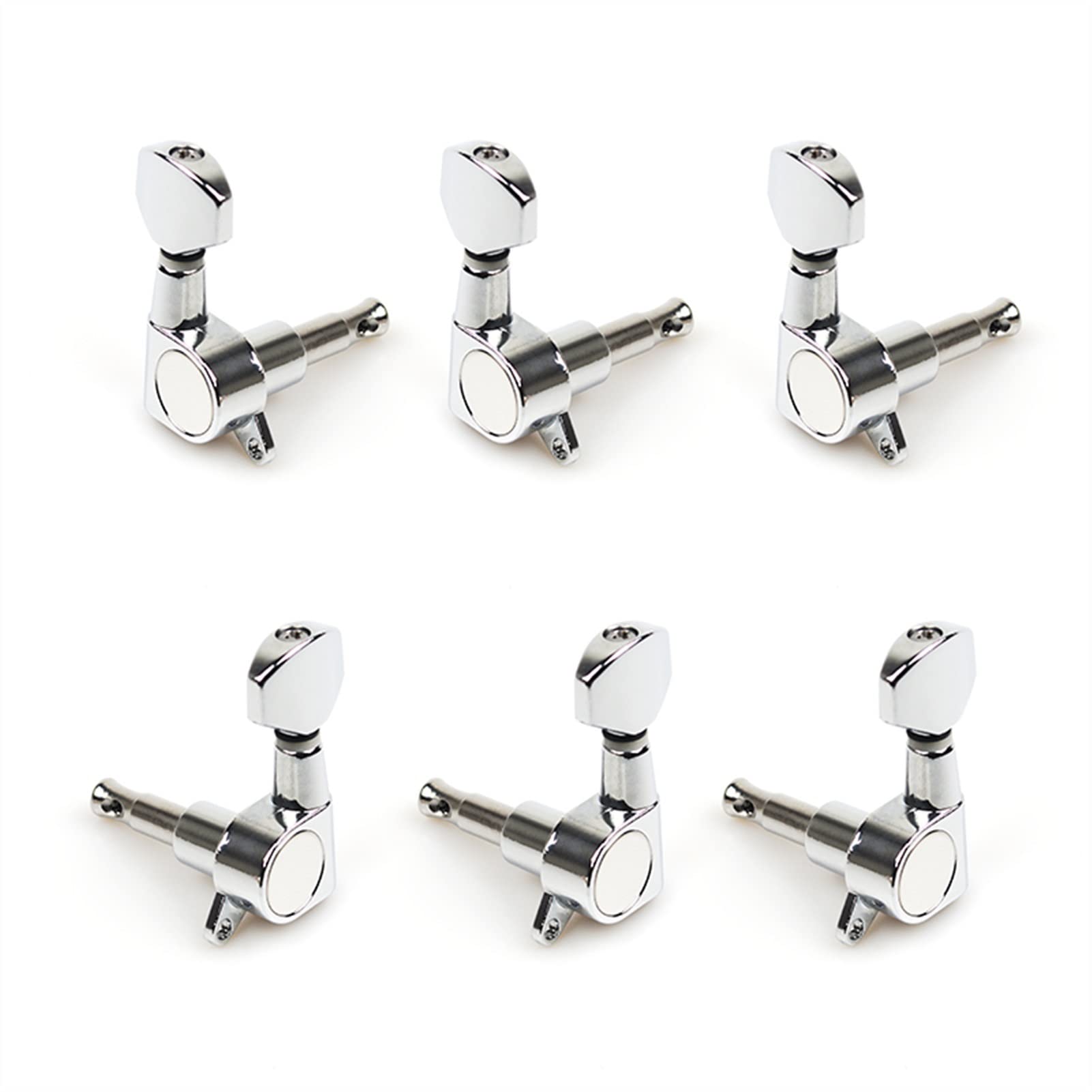 ALFAAL Gitarren-Tuning-Pegs-Tuner-Maschinenköpfe Für Akustische E-Gitarren-Chrome 3R3L 6R 6L. Gitarre (Color : Chrome 3R3L)