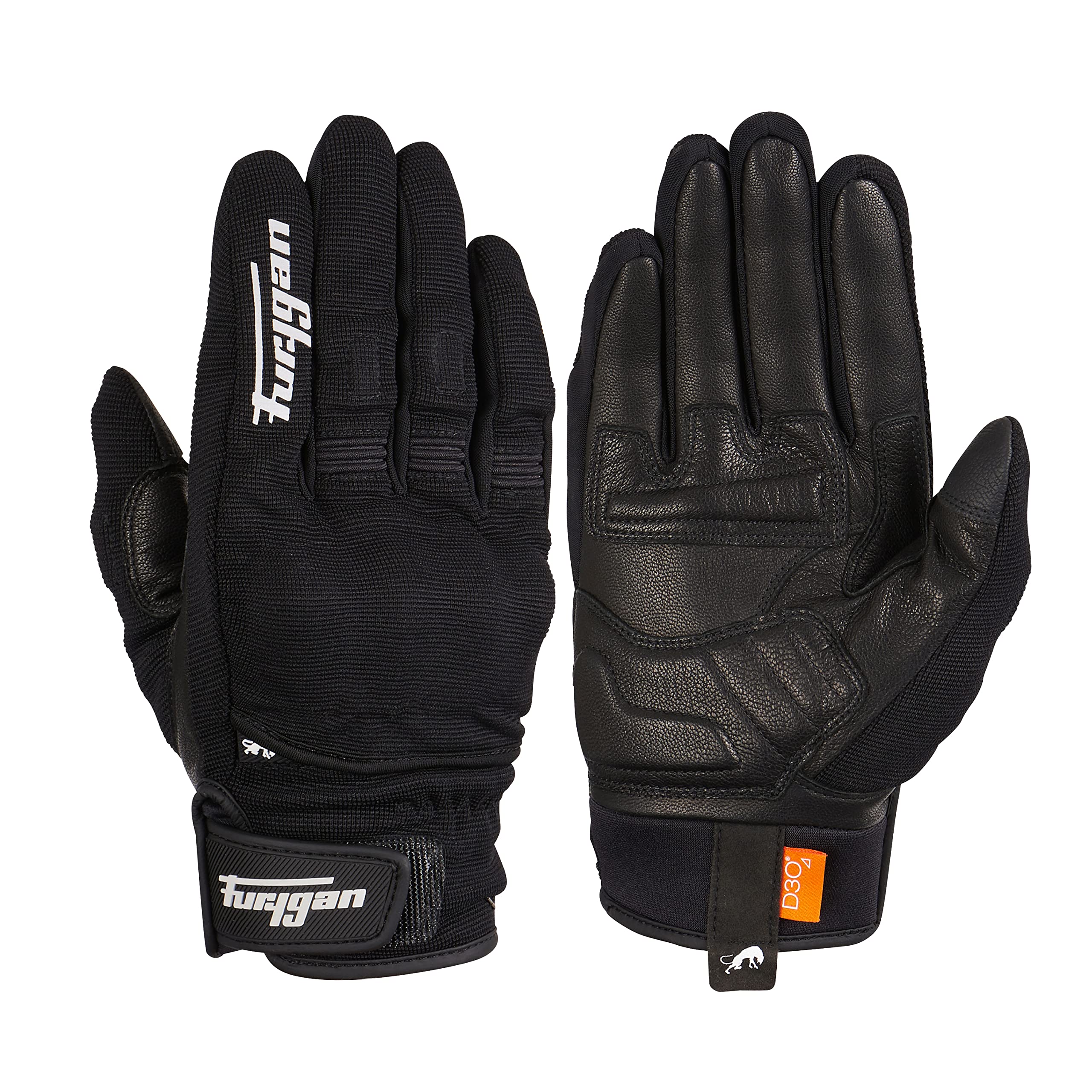 Furygan JET D3O Lady - Damen-Motorradhandschuhe- Handfläche aus 100 % Leder - Taktil - Komfort - Sommerhandschuhe - Atmungsaktiv & leicht - Mittelhandschutz D3O d30