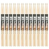 12 Paar 5A/7A Trommel Stick Komfortable Hand Grip Drumstick Rutschfeste Leichte Ahorn Holz Drumsticks Für Schlagzeuger Anfänger