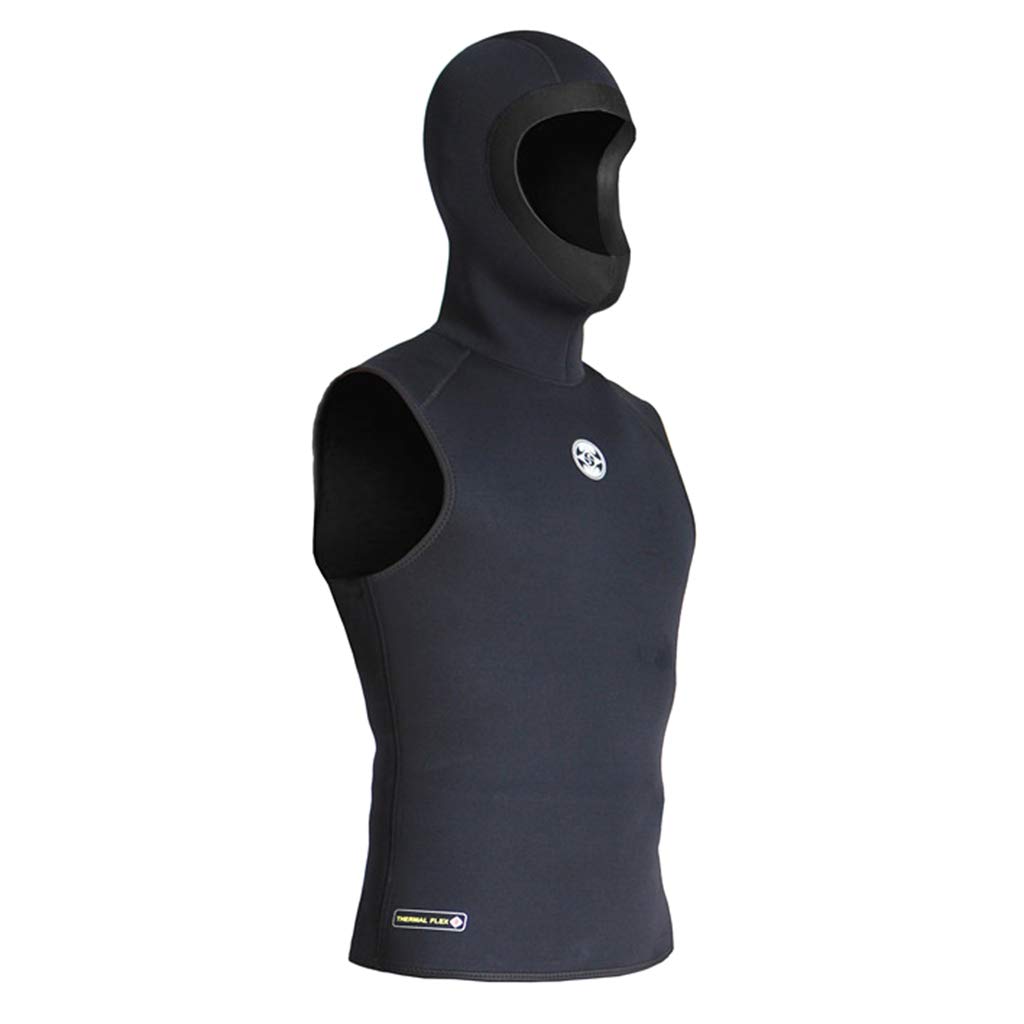 Herren Neoprenanzüge Zum Schwimmen Thermo Neoprenanzüge Ärmellose 3-mm Neopren Tauchweste Mit Kapuze Die Haar Beim Wassersport Trocken Hält