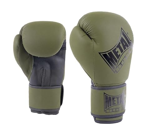 METAL BOXE Unisex – Erwachsene Gants de Boxe Entraînement Kaki 08 oz Boxhandschuhe, Khaki