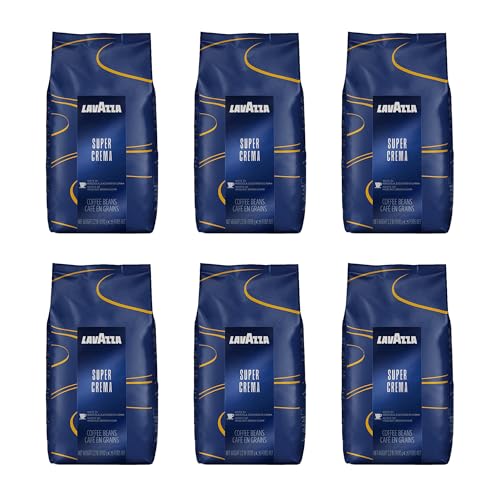 Lavazza Super Cream Espresso Bohnen - 2,2 lb. Beutel (6er Pack)