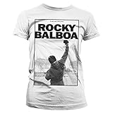 Rocky Offizielles Lizenzprodukt Balboa - It Ain't Over Damen T-Shirt (Weiß), Large