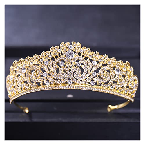 AIHEDOUJ Vintage-Kristallkronen und Tiaras, Prinzessin, Abschlussball, Festzug, Diadem-Krone für Frauen, Braut, Hochzeit, Haarschmuck, Stirnbänder