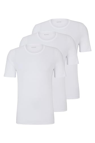 BOSS Herren RN 3P CO T-Shirt, New-White100, L (3er Pack)