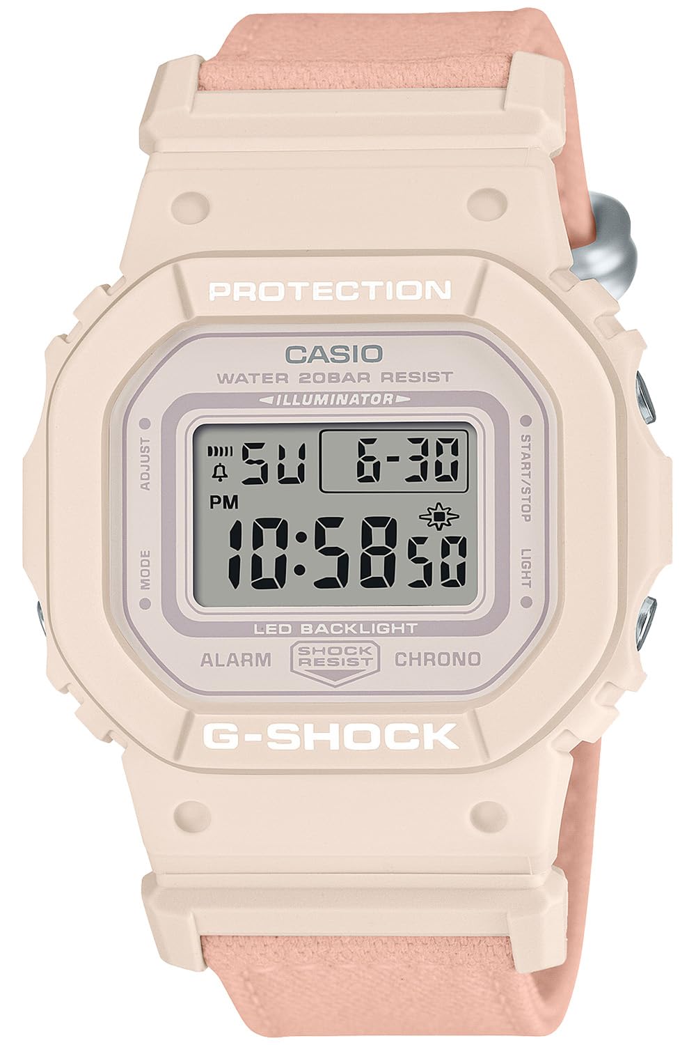 Casio GMD-S5600CT-4JF GMD-S5600 Armbanduhr, mittelgroßes Modell, Web Limited Modell: Blassrosa, Blau, Modern