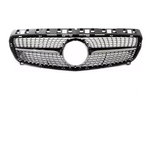 Frontgrills Für A W176 2013 2014 2015 2016 2017 2018 A180 A200 A45 GT Diamant Einlassgitter Frontgrill Renngrill Verkleidung Styling Front Bumper Grille(Glossy Black)