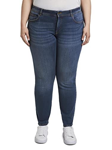 TOM TAILOR MY TRUE ME Damen Slim Jeans, Blau (Used Mid Stone Blue 10119), 52